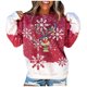 thumbnail image 2 of Pntutb Mujeres Moda O-cuello Navidad Mangas largas tops Blusa Pullover Sudadera Pntutb Pntutb-5886, 2 of 5