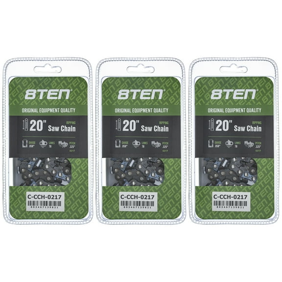 Ripping Chainsaw Chain 20 inch .058 .325 78DL for Husqvarna Poulan 3 Pack 810-CCC2439H