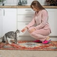 thumbnail image 4 of 2 Piece Bohemian Orange Ethnic Retro Carpet Rug Kitchen Rug Set, Decor Kitchen Rugs, Absorbent Non-Slip Washable Floor Mats, Home Indoor Runner Rugs 17"x47"+17"x30", 4 of 7