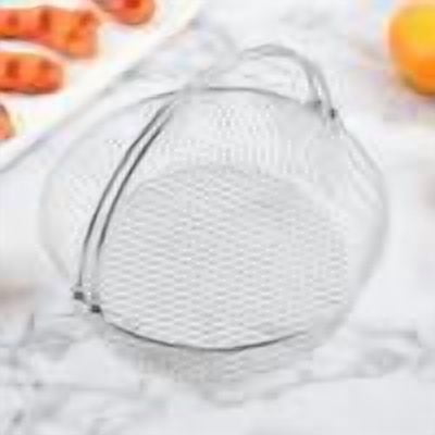 Gnmfd 304 Stainless Steel Air Fryer Basket with Double Ear Handles, Round Mesh Steamer Grill Dehydration Rack, Versatile Kitchen Cooking Tool for Frying Steaming Roasting Baking Meals