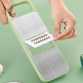 thumbnail image 6 of Multifunction Vegetable Chopper | 5 Stainless Steel Interchangeable Blades | Food Dicer Slicer | Easy Clean | Collection Container | 28.5x10.5x6cm | Green | Kitchen Gadget, 6 of 9