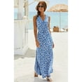 thumbnail image 2 of LASCANA Women's Sleeveless V-Neck Maxi Dress Front Bow, 2 of 5