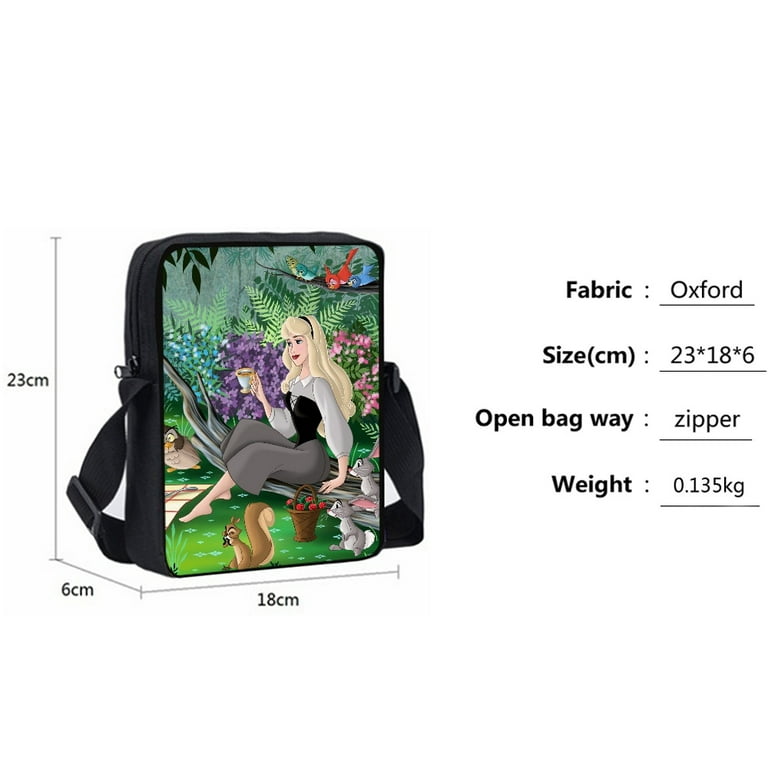 Sleeping Beauty Backpack Awesome Unique Animation Paint Elementary School  Backpack with Crossbody Bag and Pen Bag 62Pcs for Boys Aged 7 to 15 Years  for Gift to Daughter Son 