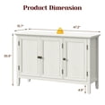 thumbnail image 4 of CozyHome Buffet Cabinet with Doors and Adjustable Shelves, Bohemian Sideboard, Wood Credenza Cabinet Organizer for Bedroom, Living Room, Dining Room, Hallway, Grayish-White, 4 of 10