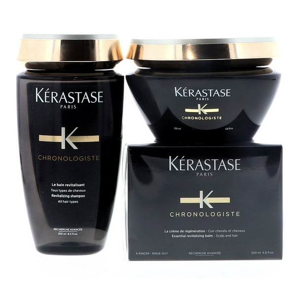 Kerastase Kerastase Chronologiste Revitalizing Shampoo 8 5 Oz Essential Revitalizing Balm 6 8 Oz Set Walmart Com Walmart Com
