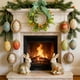 thumbnail image 1 of Uuiauoio Easter Wreath for Front Door Easter Eggs Sign Kitchen Cabinet wreaths Spring Flower Decorations with Ribbon Bow for Window Home Table Centerpiece Farmhouse Decor, 1 of 6