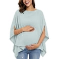 thumbnail image 3 of Bovxnpu Womens Maternity Shirts Maternity Nursing Scarf Cotton Muslin Shawl Cover Up Casual Sleepwear, 3 of 7