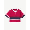 thumbnail image 5 of Free Assembly Girls Rugby Stripe Polo Shirt, Sizes 4-18, 5 of 5