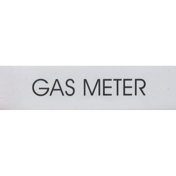 GAS METER SIGN (WHITE 2 X7.75 )