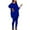 Blue, variant on KIHOUT Ladies Loose Solid Color Casual Sports Long Sleeve Pants Two Piece Suit Women