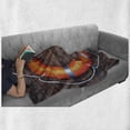 thumbnail image 5 of Coastal Soft Flannel Fleece Throw Blanket, The Wooden Wall Safety Emergency Rescue Equipment, Cozy Plush for Indoor and Outdoor Use, 60" x 80", Orange Grey Brown, by Ambesonne, 5 of 5