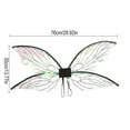 thumbnail image 3 of 1pc, Glitter Fairy Wing for Adults and Teens, Halloween Costume Accessory,  Black, 3 of 6