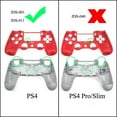 thumbnail image 4 of Ensemble Complet de Pièces de Rechange Boutons Capuchons de Prise D-Pad L1 L2 R1 R2 pour Manette de Jeu PS4 DS4 Ancienne Version Violet, 4 of 6
