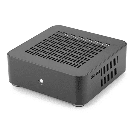 All Aluminum Chassis Mini HTPC Case Mini ITX Cases Computer Gaming PC Desktop Case with 8Pin Power Supply PSU Black