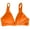 Orange, variant on Women's Deep V-Neck Sports Bra Strappy Padded Sports Bra Low Impact Fitness Yoga Bra U-Back Workout Bra Crop Top (M, Pink)
