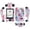 Rosa chinensis, variant on Painted Design Premium Fitted Leather Case with Screen Protector, Belt Clip & Carabiner (Neck Lanyard and Carabiner) for Dexcom G6 Mobile CGM Receive