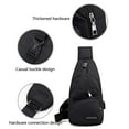 thumbnail image 5 of Crossbody Backpack With Usb Charging Port & Headphone Hole - 12.2X6.7In Lightweight Chest Bag, Waterproof Sling Pack For Hiking, Travel, Work,Clearance, 5 of 8