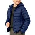 thumbnail image 3 of YgkuHd Boys and Girls Hooded Lightweight Puffer Jacket Solid Color Zip Up Casual Windproof Winter Coat for Teens 9-17 Years, 3 of 7