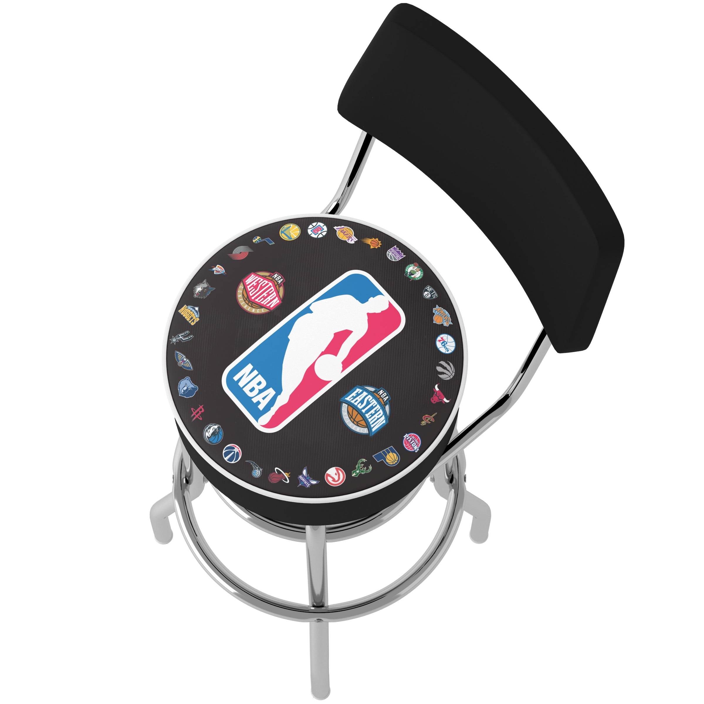 Trademark Games NBA League Padded Swivel Bar Stool with Back