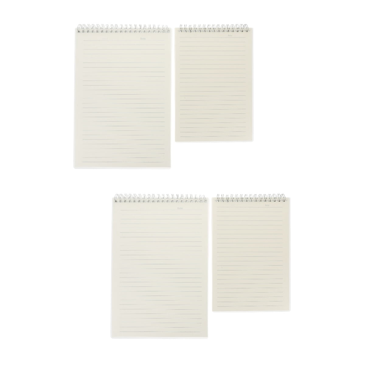 Worgeous 4-Pack Small Spiral Notebook Set for Office, Students, Journaling, Study Notes, and Daily Writing