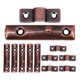 thumbnail image 1 of 6 juegos de cerraduras para pestillos de puertas, pestillo deslizante para armarios, muebles de madera, acero inoxidable, 1 of 6