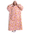 thumbnail image 3 of Sudadera con estampado, manta para vestir, manta con capucha para el hogar para mujer, manta para vestir para mujer, rendimiento sólido, 3 of 6