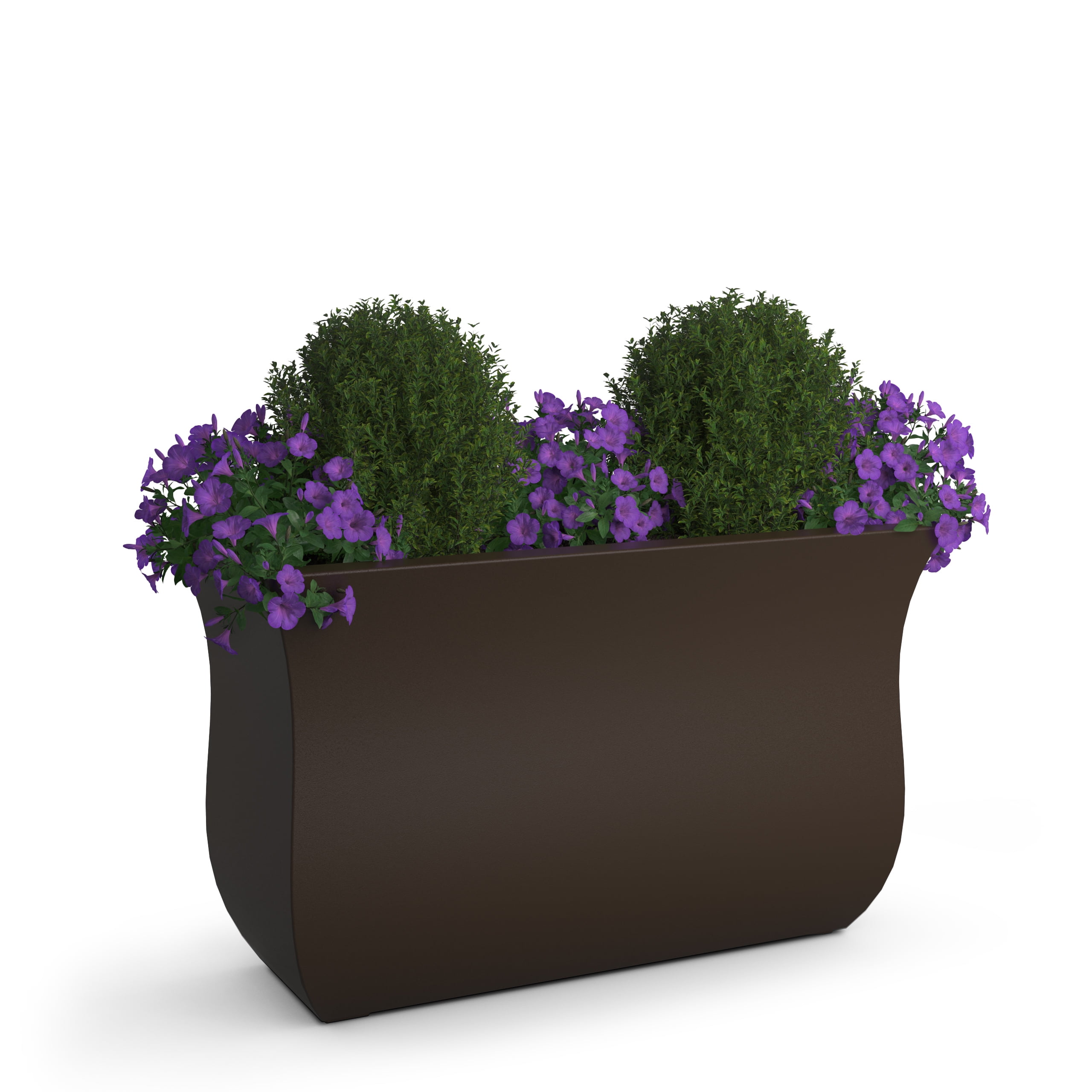 Mayne Valencia 36" x 16" x 22" Tall Rectangular Espresso Plastic Planter