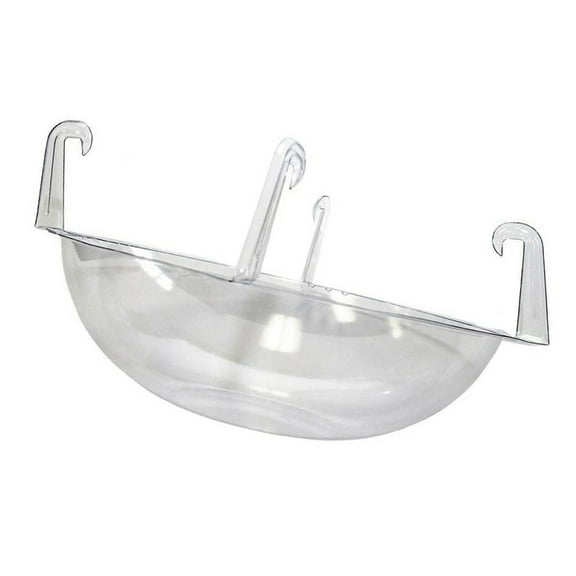 BQBQERT Clear Sphere Hanging Planter Tray – Shatterproof Base with Hide Drainage for Indoor/Outdoor
