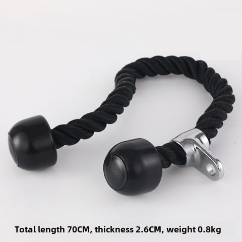 Multi-Functional Double-Head Resistance Rope for Biceps, Triceps & Deltoids – 70CM Black Strength Training Tool with Durable Material, Adjustable Intensity & Space-Saving Design, Ideal for Home Gyms