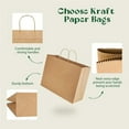 thumbnail image 4 of CHUNYAN 10PCS Large Kraft Paper Bags with Handles Bulk Recycled Paper Gift Bags Shopping Bags for Grocery Party Wedding 32x11x25cm, 4 of 7