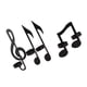thumbnail image 4 of Portavelas de pared con notas musicales, 4 piezas, hierro único, negro, portavelas de pared con notas musicales, portavelas con notas musicales, calidad inigualable, 4 of 8
