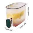 thumbnail image 3 of Cififendec Tap Dispenser Beverage Container, 5L, Refrigerator Safe Cold Water Pitcher for Homemade Fruit Tea Juice & Household Cold Drink Storage, 3 of 5
