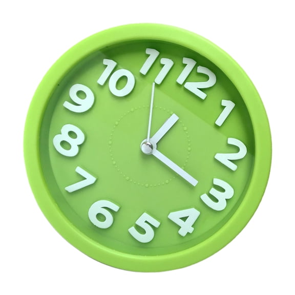 MERRYHAPY Desktop Alarm Clock with Silent Mute Function Green Plastic for Bedroom Use 1 Piece