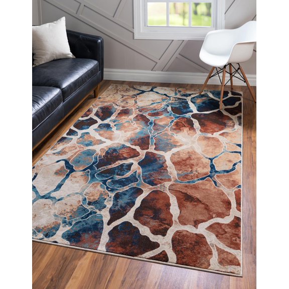 Rugs.com Gossamer Collection Rug – 8' x 10' Brick Red Medium Rug Perfect For Living Rooms, Large Dining Rooms, Open Floorplans