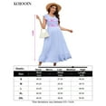 thumbnail image 5 of Yesfashion Maternity Dress Summer Ruffle Cap Sleeveless V Neck Maxi Dresses Maternity Wear, 5 of 5
