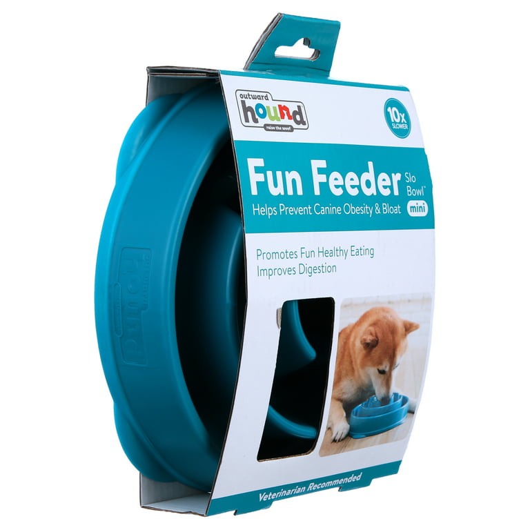 Outward Hound-Fun Feeder Mini Healthy Slow-Feeding Dog Bowl 6+