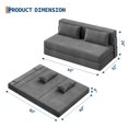thumbnail image 2 of QinaQin Sofá cama plegable convertible tipo futón de piso, sillón cama con cojín y colchón de memory foam, ideal para recámara, sala o visitas, 2 of 7
