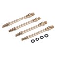 thumbnail image 1 of Ejes de dardos de aluminio Uxcell, accesorios de reemplazo con roscas 2BA y anillos de goma para puntas de acero, tono cobre de 45 mm, 1 of 5