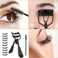 thumbnail image 2 of Rizador de pestañas y cepillo para cejas para mujer con rizador de pestañas, 4 recambios de silicona para pestañas y cejas., 2 of 2