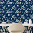 thumbnail image 2 of Ambesonne Floral Design Peel & Stick Wallpaper for Home, Romance Aura Hibiscus, 13"x36", Lavender Blue Apple Green, 2 of 5
