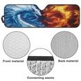 thumbnail image 7 of Binienty Ice and Flame Dragon Car Windshield Sun Shade for Jeep Wrangler TJ JK JKU Sport Foldable Automotive Front Windshield Sun Visor UV Rays Protector Auto Accessories, 7 of 7