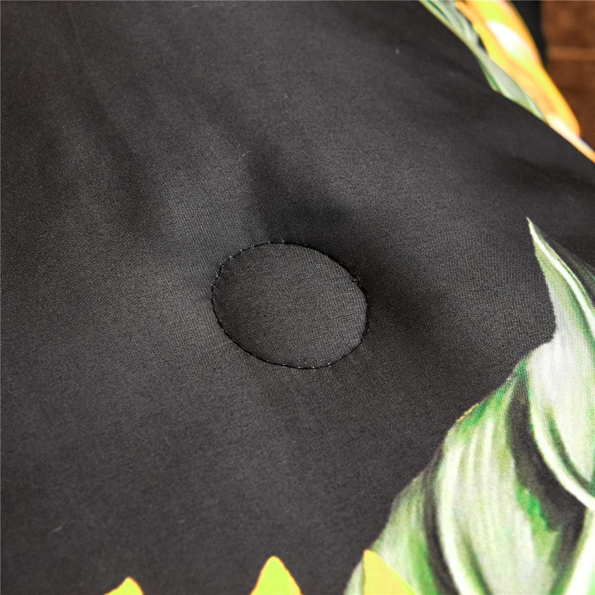NTBED Black Sunflowers Comforter Set Queen Yellow Floral Botanical 3-Pieces Microfiber Bedding Quilt