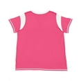 thumbnail image 2 of Ladies' Curvy Gameday Lace Up T-Shirt - HT PNK/ WHT/ BLK - 26-28, 2 of 2