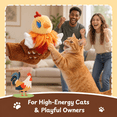 Reaccon Puppet Chicken Cat Wrestling Glove Puppet with Removable Bell, Interactive ...