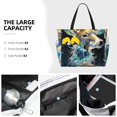 thumbnail image 3 of Daiia Colorful Stained Glass Deer Beach Travel Bag - Water-Resistant Beach Bag, Lightweight Tote with 7 Pockets for Women and Men - Gym,Pool,Camping,Reusable Grocery Bag, 3 of 7