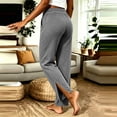 thumbnail image 4 of Guluxicc Womens Lounge Pants with Pockets Elastic Waist Long Straight Leg Trousers for Everyday Wear Summer Casual Outfits, 4 of 5