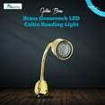 thumbnail image 2 of MARINE CITY Brass Gooseneck LED Cabin Reading Light  12V, Warm White LED, Diameter 1-7/16 Inches, Ideal for Marines, Boats, Yachts, Ships Pack of 4, 2 of 7