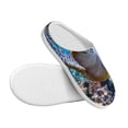 thumbnail image 3 of Fotbe Sea Turtle Swims Pattern Women's Fuzzy Curly Fur Memory Foam Loafer Slippers Indoor Outdoor Slippers Winter Home Shoes-35/36, 3 of 7
