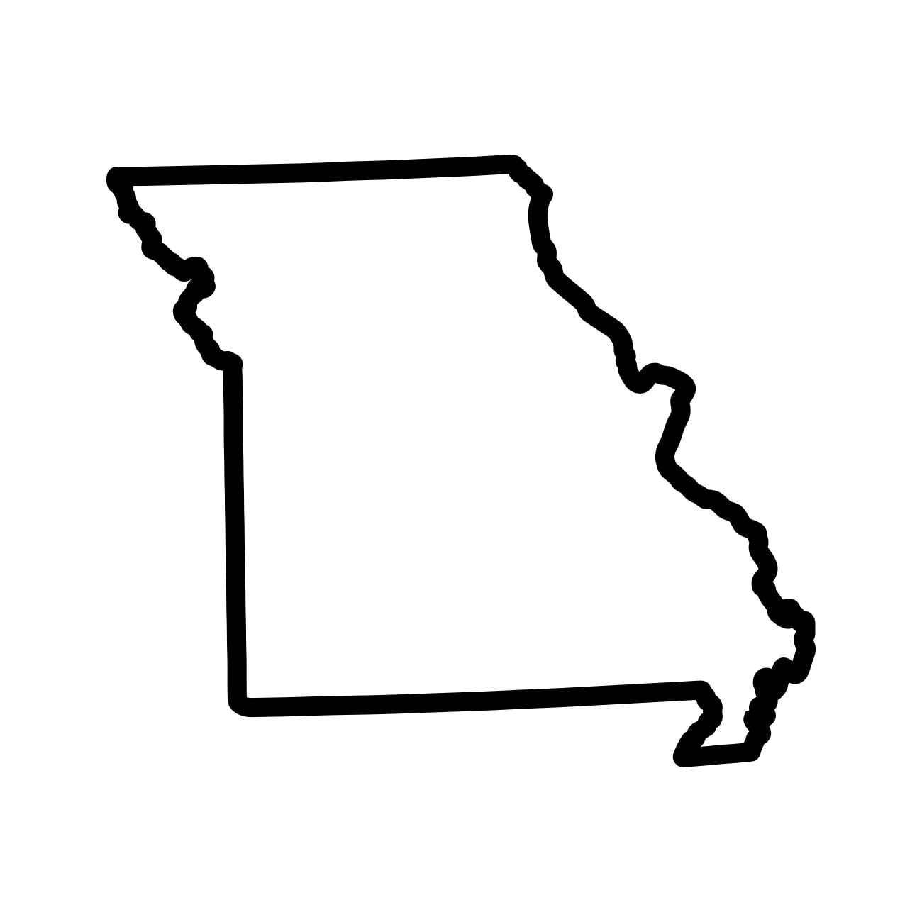 Missouri Outline Sticker Decal Die Cut - Self Adhesive Vinyl ...