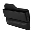 thumbnail image 4 of Organizador de cuero sintético para huecos de asientos de coche, accesorios para automóviles, almacenamiento de grietas Lado copiloto negro, 4 of 9
